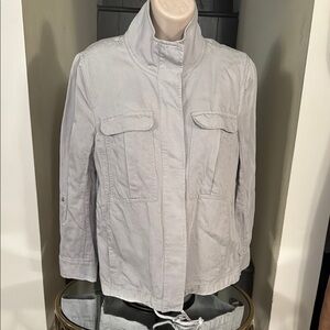 Jigsaw Military Jacket Light Gray Linen Blend  W2